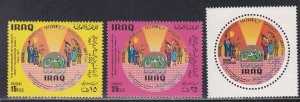 Iraq # 594-596, Workers, Soldiers & Map, Mint NH, 1/2 Cat.