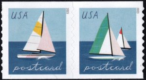 SC#5749-50 (Forever Postcard Rate) Sailboats Coil Pair (2023) SA