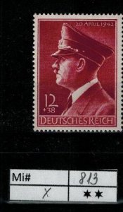 Deutschland Reich TR02 DR Mi 813 X 1939 Reich Postfrisch ** MNH
