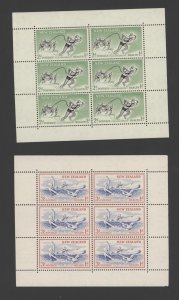 New Zealand 1957 Life Saving Team Mini sheets Scott #B52a & B53a MNH