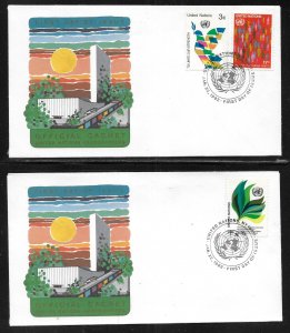 United Nations NY 368-370 1982 Definitives Headquarters Cachet FDC