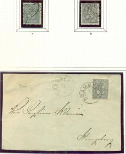 NORWAY 1867 Coat of Arms TYPE Collection (Sc#11-15) used, 15 stamps Scott $1,740