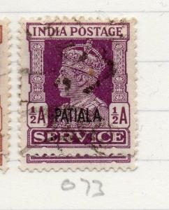 Indian States Patiala 1939-45 Early Issue Fine Used 1/2a. Optd 203617