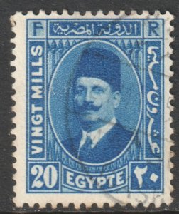 Egypt Scott 141, 1927 King Faud 20m used