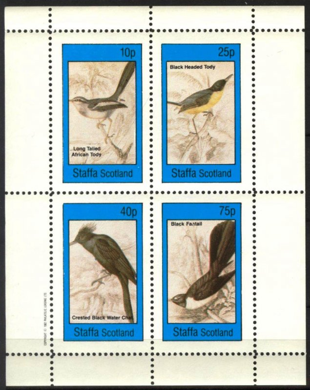 {ST311} Staffa Scotland Birds (6) Sh.4 MNH Local Cinderella !!