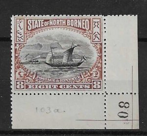 NORTH BORNEO 1897 P.15 8c black and brown - 38594