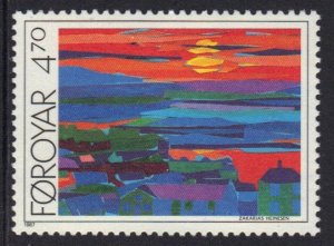 Faroe Islands  #166  MNH  1987  Torshavn views  4.70k