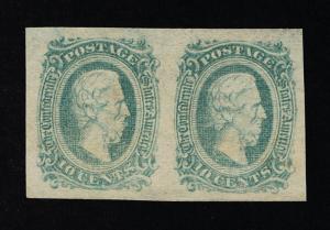 GENUINE CONFEDERATE CSA SCOTT #11d PAIR MINT OG GREEN DIE-A ARCHER DALY PRINTING