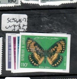 DJIBOUTI  BUTTERFLY  SC568-572  I MPERF   MNH    P0421H