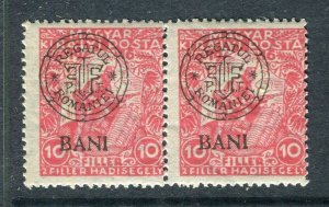 HUNGARY; 1919 Romanian Occupation ' Bani ' Optd fine MINT MNH Pair