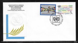 United Nations NY 626 1993 5c  Definitive Geneva Cachet FDC First Day Cover