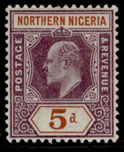 NORTHERN NIGERIA EDVII SG14, 5d dull purple & chestnut, M MINT. 