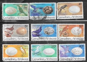 ST.Vincent #133- 141  Bird Eggs  (U) CV$7.00