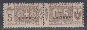 Italy - Eritrea Pacchi Sassone n. 1 MH* cv 260$