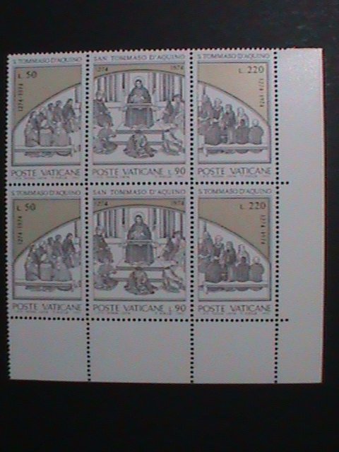 ​VATICAN CITY 1974-SC#557a ST.THOMAS AQUINAS -SCHOLASTIC PHILOSOPHER MNH BLOCK
