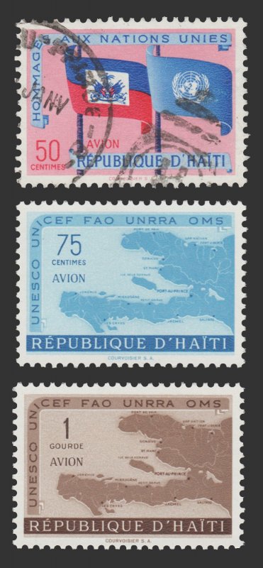 HAITI 1958 STAMP SCOTT # C133 - 35. ITEM 2