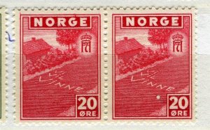 NORWAY; 1945 London Edition pictorial issue MINT MNH 20ore. PAIR