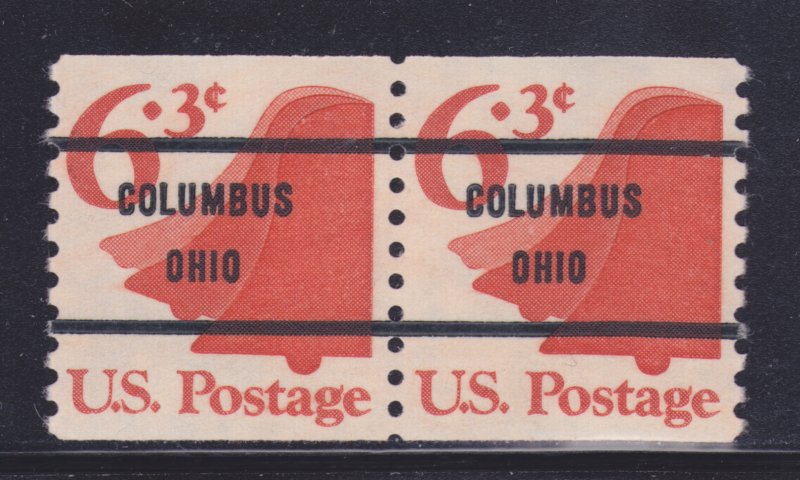 MNH US Bureau Precancels: OH; Columbus #1518a–71 6.3¢ Bell Coil Pair