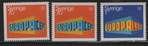 SWEDEN   814-816    MNH   SET