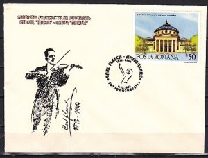 Romania, OCT/93 issue. Violinist Carl Flesch Cachet & Cancel on Cover.