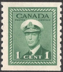 Canada SC#278 1¢ King George VI: Naval Uniform Coil Single (1948) MLH