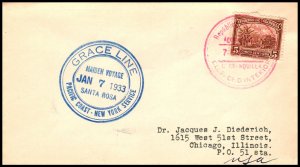 Colombia Maiden Voyage Santa Rosa 1932 Ship Cover