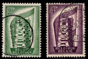 Belgium Scott 496-497 Used  1956 Europa set