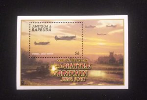 O) 2000 ANTIGUA AND BARBUDA,  BATTLE OF BRITAIN,  SPITFIRES,  MNH