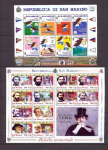 2001 - SAN MARINO - Complete year set - Scott #1496 and others - MNH**