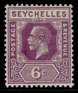 SEYCHELLES GV SG105, 6c deep mauve, M MINT. 