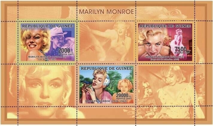 Guinea 2006 MNH - Marilyn Monroe - YT 2724-2726, Mi 4314-4316