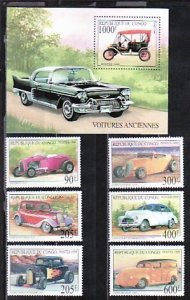 Congo Rep., 1999 issue. Old Cars set & s/sheet.