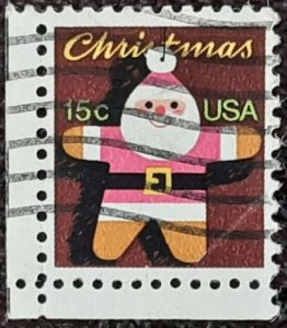 US Scott # 1800; used 15c Christmas from 1979;  VF; off cover