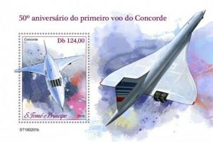 St Thomas - 2019 Concorde Plane - Stamp Souvenir Sheet - ST190201b