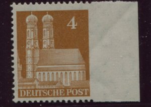 GERMANY USA BRITISH ZONE SCOTT 635A MICHEL 74 MNH WITH RIGHT MARGIN IMPERF AT RT