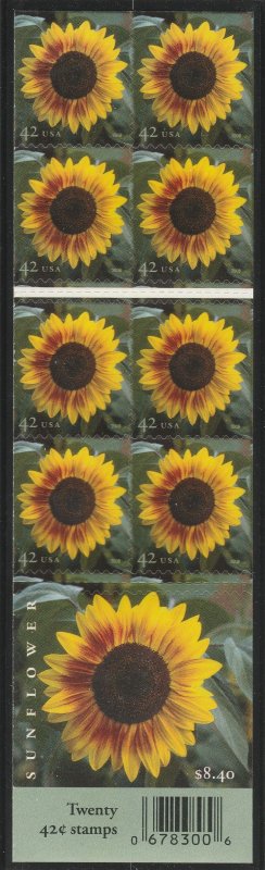 4347 Sunflower Booklet of 20 MNH $1 Shipping