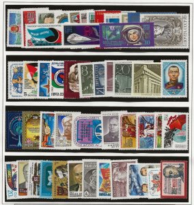 Russia 1983.  49 stamps all in complete sets, mainly single stamp sets MNH