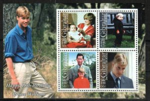 Gibraltar Stamp 845a  - Prince William, 18th birthday