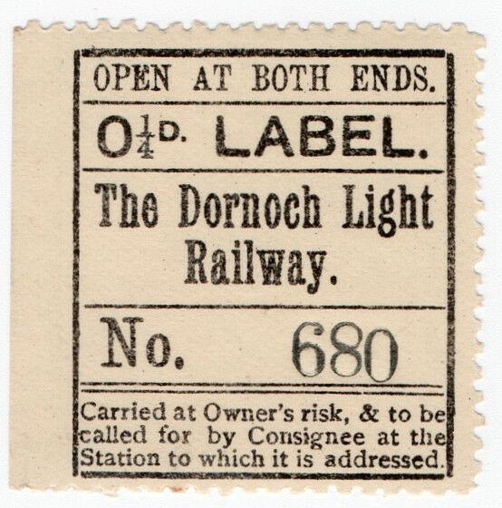 (I.B) The Dornoch Light Railway : Newspaper Parcel ¼d