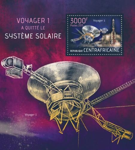 CENTRAFRICAINE 2013 SHEET VOYAGER 1 SPACE