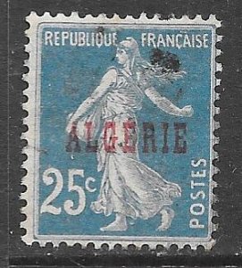 Algeria 13: 25c Overprint, used, F