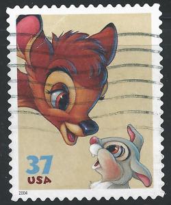 US #3866 37c Disney Friendship - Bambi & Thumper