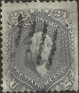 # 78a Grayish Lilac Used Minor Fault ( Corner Crease ) George Washington