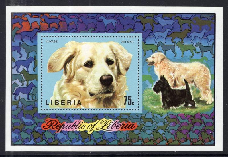Liberia C202 Dogs Souvenir Sheet MNH VF
