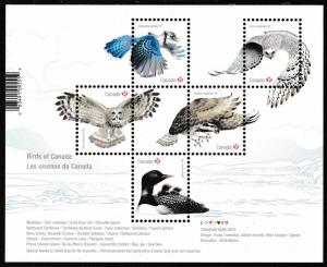 Canada 3017 Birds souvenir sheet MNH 2017