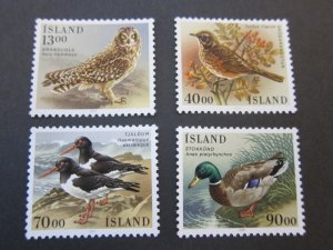 Iceland 1987 Sc 642-45 bird set MNH