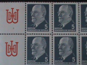 GERMANY-DDR-1961-SC#582a-CHAIRMAN WALTER ULBRICHT BOOKLET PANE MNH  VF-63 YEARS
