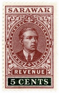 (I.B) Sarawak Revenue : Duty Stamp 5c (1918)