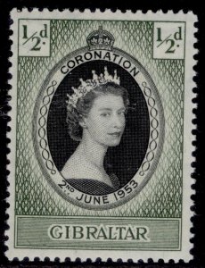 GAMBIA QEII SG170, 1½d 1953 CORONATION, NH MINT.