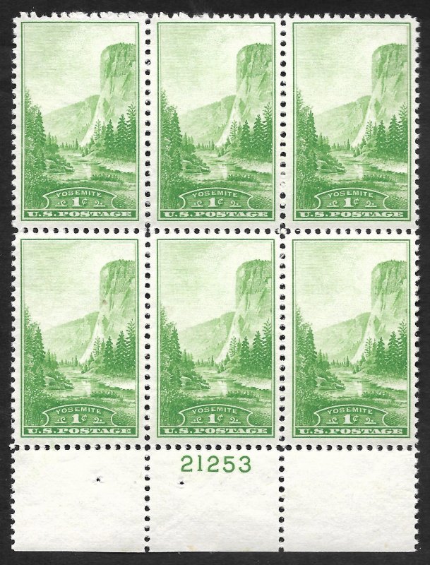 Doyle's_Stamps: 1934 1-cent National Parks PNB & Paired Souvenir Sheet